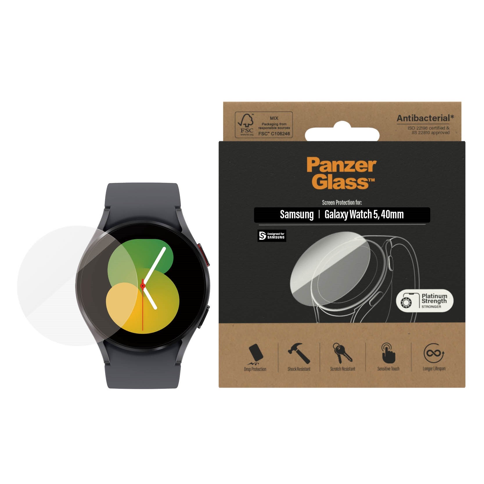 PanzerGlass® Dislayschutz Samsung Galaxy Watch 5 40mm